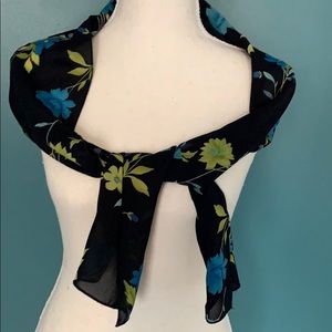 Blue floral scarf